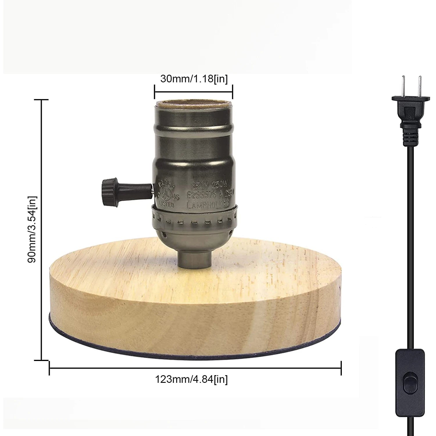 Modern Wood Lamp Base - Gifteal