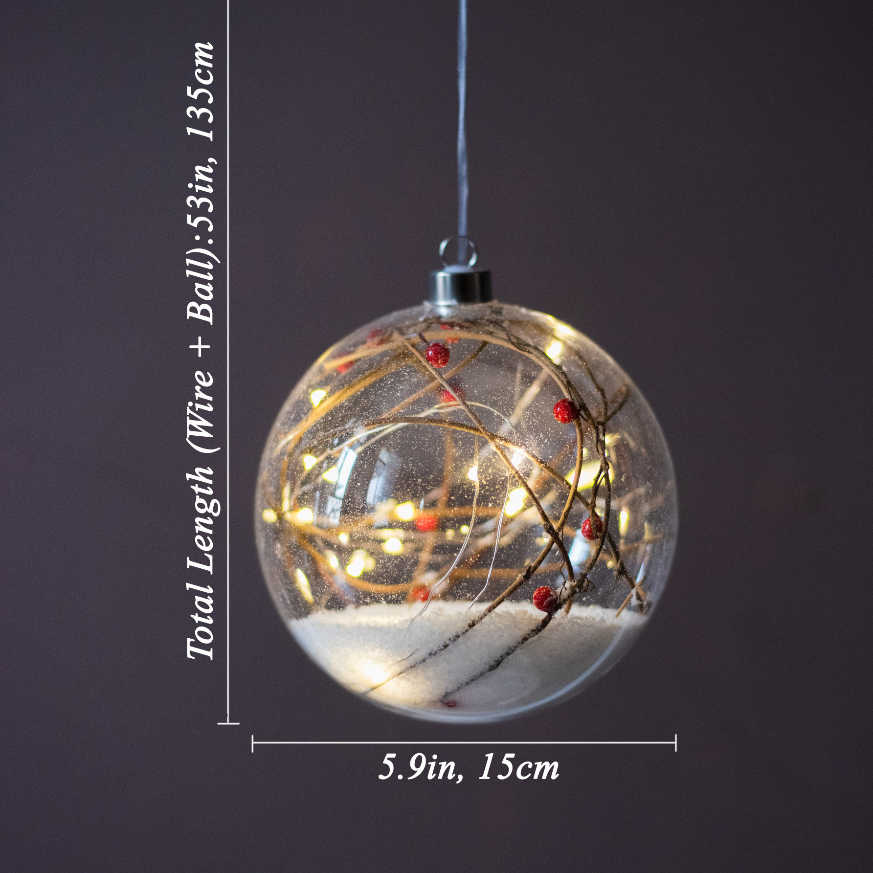 Luminous Glass Ball Christmas Tree Ornaments - Gifteal