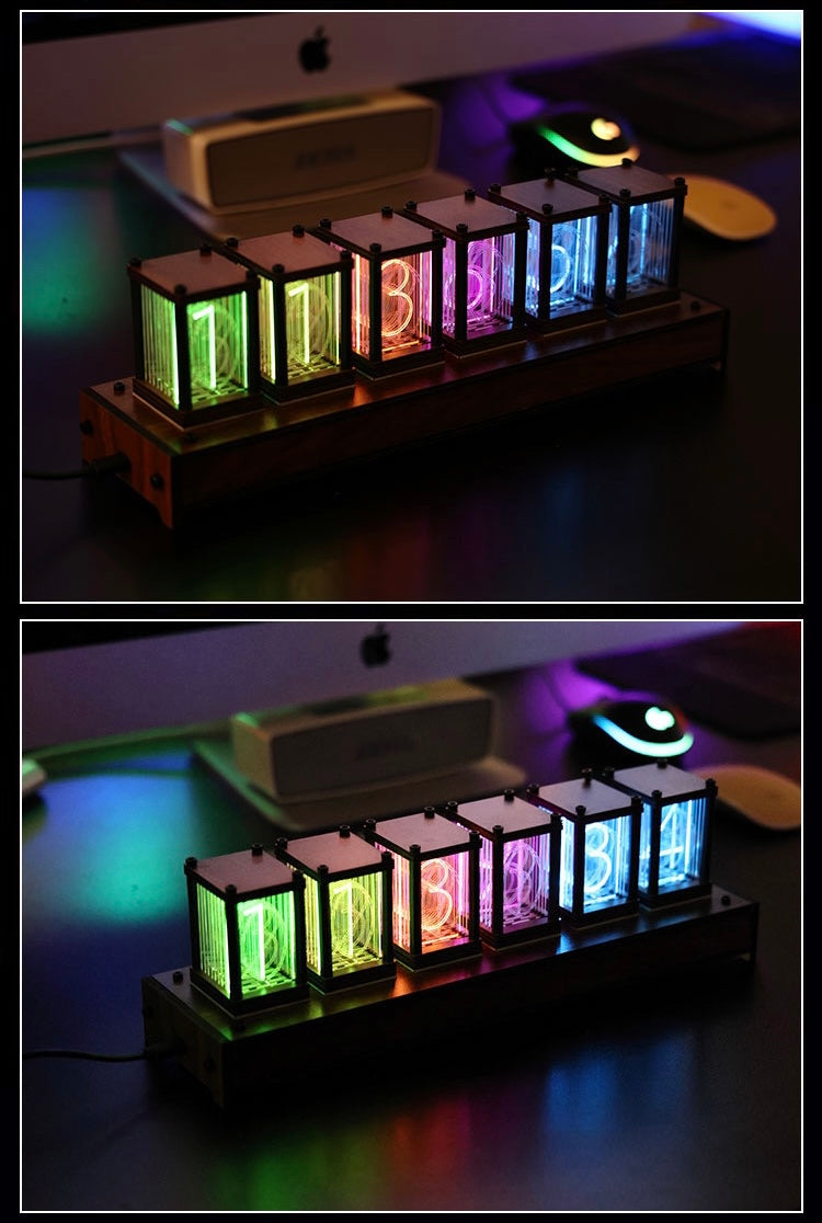 EraLuxe Wooden Nixie Clock - Gifteal