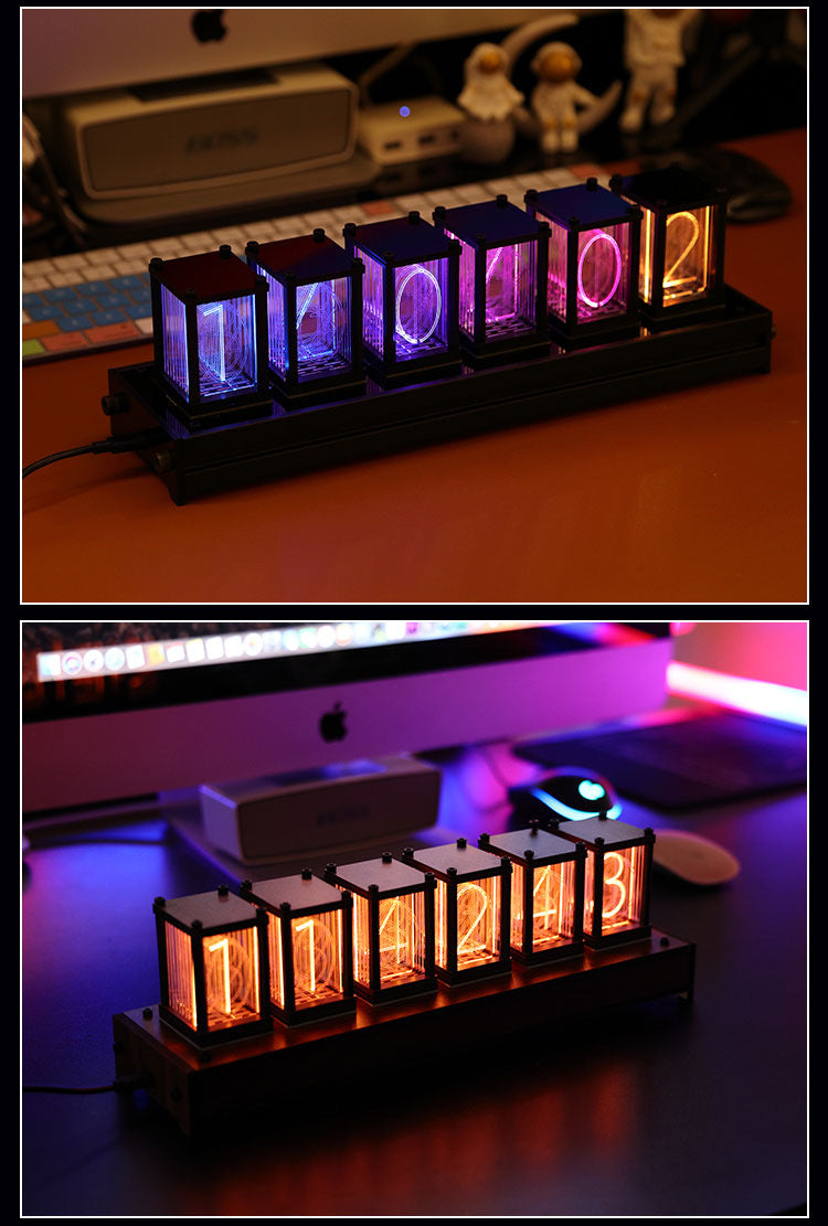 EraLuxe Wooden Nixie Clock - Gifteal