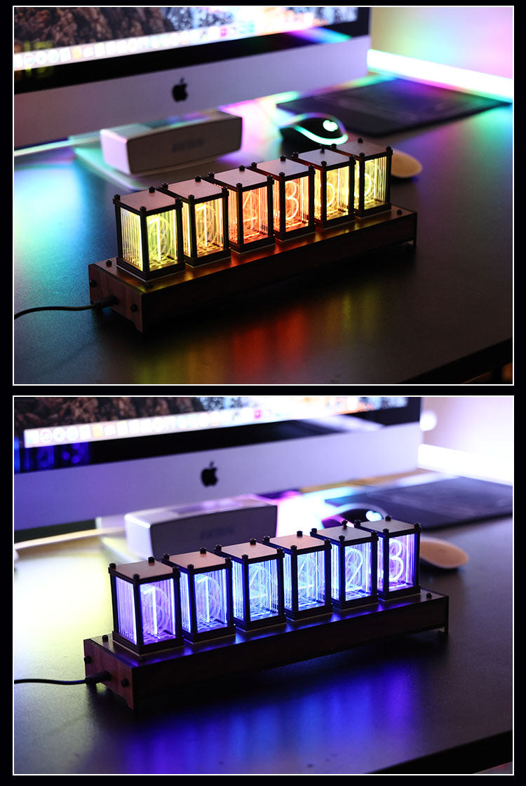 EraLuxe Wooden Nixie Clock - Gifteal