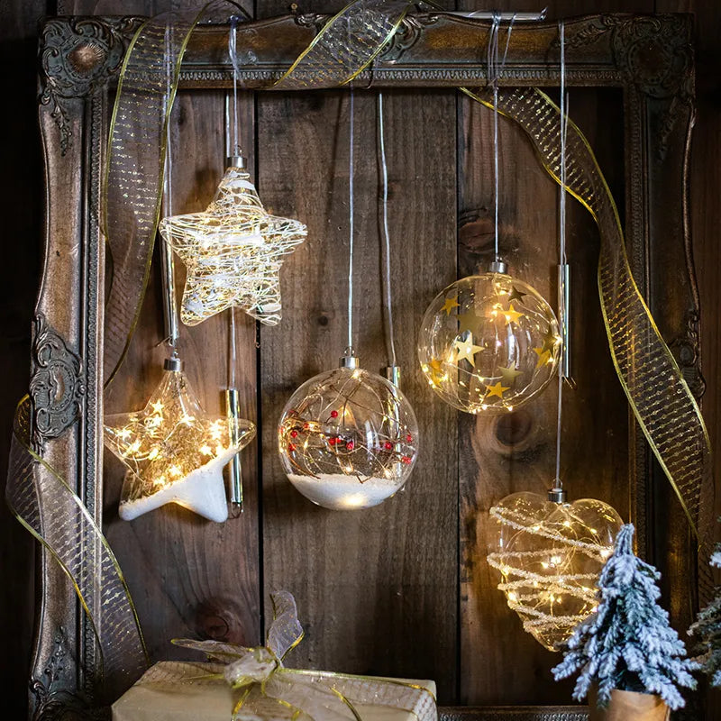 Luminous Glass Ball Christmas Tree Ornaments - Gifteal