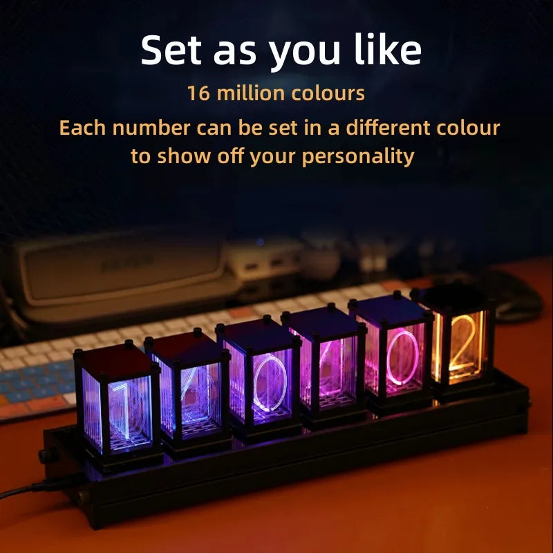 EraLuxe Wooden Nixie Clock - Gifteal