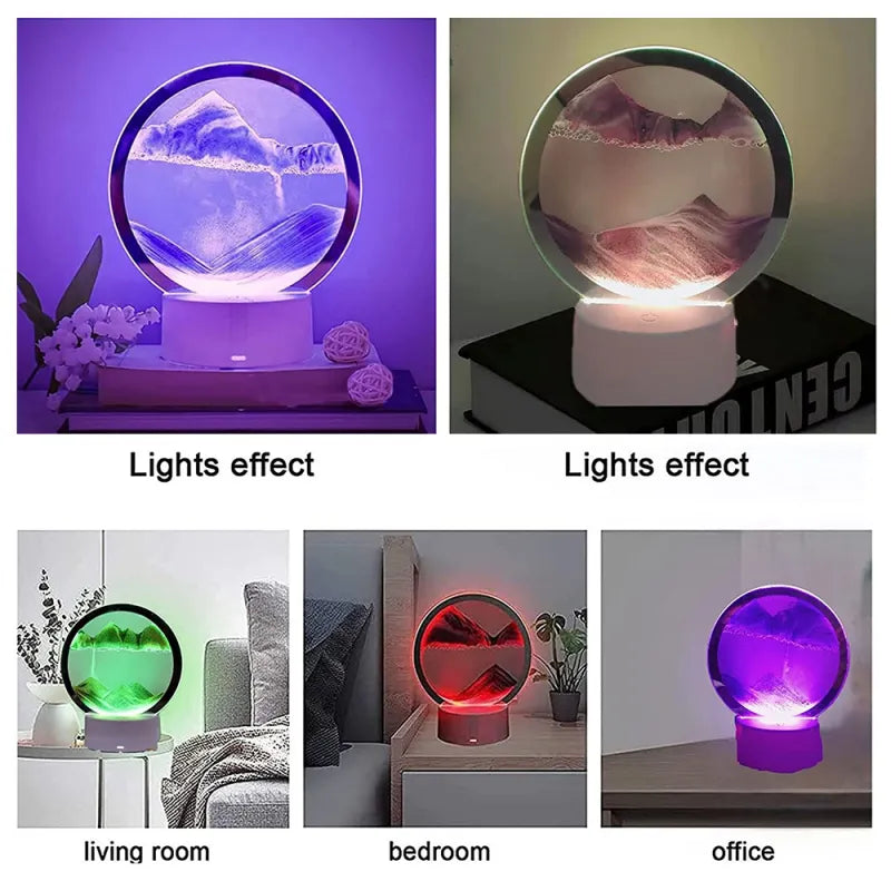 LED RGB Moving Sand Light